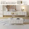 Mesa de Centro Estilo Crema Francesa Mueble de TV 2025 Nuevo Elegante Pequeño Apartamento Sala de Estar Almacenamiento en Casa Armario de Piso