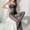 Ropa interior sexy medias archivo abierto mono tentación de desgarro a mano transparencia tease sexo pasión perspectiva uniforme talla grande mujeres
