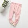 Otoño e Invierno Nuevos Leggings para Niños Versión Coreana Doble Capa Felpa Espesados Pantalones Cálidos para Niños y Niñas