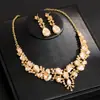 Conjunto de Pendientes Largos Ovalados en Forma de V Incrustados de Diamantes Collar Cadena para Clavícula Moda Europea y Americana Lujo Accesible Collar de Gama Alta
