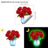 Pegatina Luminosa de Interruptor para Jarrón de Rosa Roja Autoadhesiva Material Impermeable Se Puede Aplicar a Interruptor de Pared Enchufe Decoración de Pared del Hogar