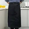 Delantal logo impresión ropa de trabajo algodón puro mujer cocina comercial impermeable a prueba de aceite cintura restaurante hombres