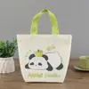 Bolsa de Lona de Panda Gigante Recuerdo para Niños Bolsa Tote Estudiantil para la Vuelta a Clases Lindo Portátil de Dibujos Animados Regalo Bolsa Tote Pequeña