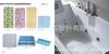 Tapete Antiderrapante de Banheira com Tiras Estampadas com Ventosa Espuma de PVC Recortada Tapete Antiderrapante Tapete de Chuveiro para Banheiro 43*91