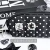 Estuche de Lápices de Alas de Ángel con Puntos, Alto Valor Estético, Bolsa de Almacenamiento de Papelería para Estudiantes de Gran Capacidad, Simple Bolso de Maquillaje con Puntos