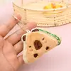 Colgante de Peluche de Hamburguesa de Caricatura Capibara Muñeco Tostada Cobaya Cadena de Cuentas Hecha a Mano Decoración para Mochila