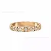 Anillo apilable V Gold Small Xiang Coco con incrustaciones de diamantes, acolchado, estrecho, ancho, rombo, oro de 18 quilates, anillos a juego para parejas, anillo para dedo de mujer