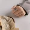 Plata de ley s925 comercio exterior transfronterizo vintage Plata tailandesa Pavo real anillo abierto para mujer anillo de personalidad simple joyería de moda venta al por mayor