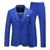 Traje 2024 Transfronteiriço terno terno estilo coreano Slim-fit Jaqueta de terno Masculino Três peças plus size Traje de gala Masculino Terno de 19 cores