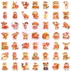 Conjunto Nuevo Transfronterizo de 50 Pegatinas de Animales Súper Lindas Sosteniendo Notas en Forma de Corazón, Pegatinas Decorativas Adorables y Divertidas para Diarios y Sobres