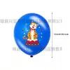 Balões de Látex Tema Circo e Carnaval Impressão de Desenho Espessa Balões para Decoração de Festa de Aniversário Infantil
