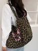 Bolso de Hombro con Estampado de Leopardo Estilo Coreano Transfronterizo de Moda Retro Estilo Perezoso Bolso de Mano Casual de Gran Capacidad