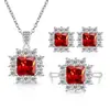 Nuevo Conjunto de Tres Piezas de Piedras Preciosas de Colores para Bebé para Tiendas Independientes Europeas y Americanas en Amazon, Venta al por Mayor de Comercio Electrónico Transfronterizo de Anillos, Collares y Pendientes
