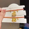 Pulsera Colgante de Caballo Chapada en Oro Real de 24 Quilates con Circonita Nueva Pulsera del Año Animal Chinoiserie Lujo Accesible Joyería de Alta Gama para Mujeres