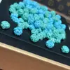 Turquesa magnesita flor de quatro lados contas soltas com contas espaçadoras com contas texto brincar DIY suporte atacado