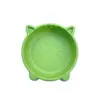 Tazón para Mascotas con Cara de Gato de Venta Caliente Transfronterizo, Tazón Biodegradable Ecológico de Plástico Antideslizante para Gatos y Perros, Disponible en Múltiples Colores, en Stock