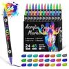 Bolígrafo acrílico de doble punta transfronterizo, marcador de dos colores, bolígrafo de pintura para niños, para papel, vidrio, lavable, no mancha la mano, bolígrafo para grafitis