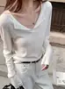 Nuevo suéter de punto de manga larga para mujer de Dalan Source Sweater Factory, delgado, de cuello en V, ajuste ceñido, camiseta básica