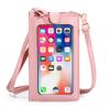 2022 nueva bolsa para teléfono móvil para mujer multifuncional color sólido pantalla táctil un solo hombro cruzada bolsa pequeña transparente bolsa para teléfono móvil