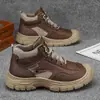 Sapatos Masculinos de Outono 2026 Novo Estilo Versão Coreana Design de Nicho Sapatos Casuais Sapatos de Cano Alto Masculinos Esportes ao Ar Livre Sapatos de Skate Retrô