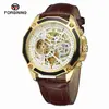 Reloj Mecánico Semiatomático Impermeable de Moda Casual Estilo Europeo y Americano para Hombre Forsining