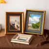 Moldura para Foto Estilo Europeu Retrô Americano Moldura Vazia Mesa 6 polegadas Resina 10 polegadas 16 polegadas Pintura a Óleo Moldura para Pendurar na Parede Qualquer Tamanho