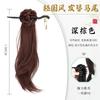 Coleta trenzada para mujer, nuevo clip de agarre estilo chino, trenza, cabello de simulación, explosión de cabello, coleta alta antigua, vestido chino, cheongsam, cabello trenzado, coleta