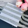Cadena de diamantes de imitación de cristal denso de cinco filas oblicuas de Yiwang, ideal para hacer tú mismo, para ropa de novia, zapatos y bolsos, accesorios para carcasas de teléfonos móviles, materiales decorativos