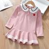 Vestido Polo para Menina 2026 Novo Estilo Princesa Primavera e Outono Vestido Fashionável de Verão Vestido para Crianças Pequenas Vestido de Outono para Meninas