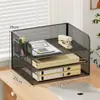 Estante para documentos, organizador de escritorio para artículos de oficina, estantería para archivos de papel A4, organizador de escritorio de varias capas para archivos de carpetas