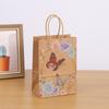 Bolsa de papel kraft, bolsa de regalo vintage, bolsa de embalaje creativa, bolso de mariposa liso, bolsa de papel de regalo