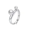 Anel Novo Estilo S925 Prata de Lei Estilo Francês com Incrustação de Pérola para Mulheres, Luxuoso, Elegante, Design Versátil, Joia de Mão de Alta Qualidade