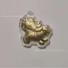 Souvenir Cultural e Criativo do Ano do Cavalo Pingente Chaveiro Pônei Dourado Chaveiro Pingente de Bolsa para Atrair Dinheiro Ouro Puro
