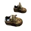 Zapatillas para niñas bebés y pequeñas de 1-2 años, nueva colección otoño/invierno 2026, zapatillas deportivas con estampado de leopardo para niños con suelas blandas, zapatos para caminar estilo entrenamiento alemán para niños pequeños