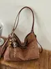 Bolso de gamuza para mujer, gran capacidad, estilo nuevo, moderno, versátil, retro, bolso de hombro, bolso cruzado, bolso tote, mochila multifuncional