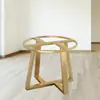 Nuevo Modelo Mesa de Cristal con Patas Redondas, Estructura de Hierro Mármol, Patas Elevadas, Mesa de Centro Redonda Pequeña, Mesa de Comedor