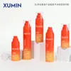Frasco Redondo Reto de Preenchimento a Vácuo Xumin Personalizado 50-80ml Frasco de Loção PET 100-120ml Frasco Spray Gradiente Vermelho