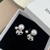 Pendientes de Caballo de Madera Coloridos de Diseño Lindo Único de Nicho Moda Ganchos de Oreja Nueva Aguja de Plata Pendientes de Perla de Dos Usos para Mujer