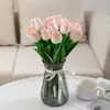 Flor Artificial de Tulipán Mini PU Flor Artificial Transfronteriza Boda Decoración del Hogar Flor Sensación Tulipán Planta Artificial