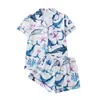 Pijama Cardigan Personalizado 2026 Novo Cruzamento de Fronteira Seda de Leite para Mulheres, Shorts de Manga Curta, Conjunto de Roupa para Casa Cruzamento de Fronteira Atacado