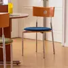 Silla de comedor casera usada, madera maciza nórdica, silla con respaldo moderno, estilo de diseñador minimalista moderno, mesa y sillas de comedor vintage
