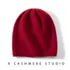 Gorro de Punto de Cachemira para Mujer 100% Cachemira Pura Gorro de Otoño e Invierno Nuevo Cálido y Versátil Gorro para Exteriores Ciclismo Gorro para el Frío