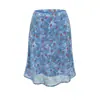 Falda Midi de Cola de Pescado Floral de Cintura Alta Adelgazante Estilo Retro Verano Americano Falda Midi de Línea A Adelgazante para Vacaciones