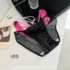 Venda Direta de Fábrica Bestseller Transfronteiriço Estilo Desejo Puro Calcinha Triângulo com Alças e Renda Lingerie Feminina Sexy de Cetim de Cintura Baixa