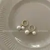 Pendientes de Borla de Perla Suaves Estilo de Lujo Accesible de Nicho Pendientes Elegantes y con Estilo Aguja de Plata 925 Simples y Versátiles Estilo Coreano Para Mujeres~