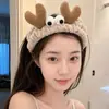 Faixa de cabelo fofa e criativa com rosto engraçado para lavar o rosto coreana, faixa de cabelo de cenoura e peixe salgado de celebridade da internet, faixa de cabelo estilo TikTok para mulheres