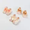 Meias de Chão Estilo Coreano para Bebês Meninas Renda Laço Meias Barco Meias Barco com Buraco Primavera e Outono Crianças Antiderrapantes
