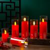 Vela electrónica sin humo, luz LED, simulación de primavera, linterna roja, para bodas chinas festivas
