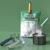 Clip de sellado autocontenido cuchara para granos cuchara de clip transparente cuchara para servir arroz cuchara para arroz de cocina hogar harina arroz cereales alta calidad