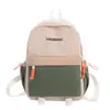 2026 Nova Mochila Infantil Color Block Estilosa Moda Simples Unissex para Crianças Bolsa de Ombro Duplo Grande Capacidade Mochila para Aluno do Ensino Fundamental